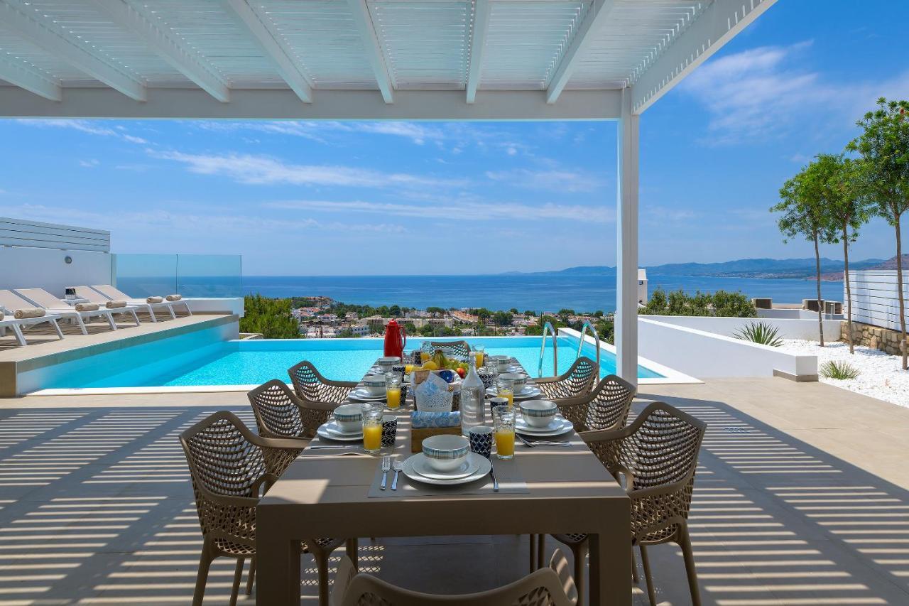 Villa Mimosa In Pefkos Líndos Buitenkant foto