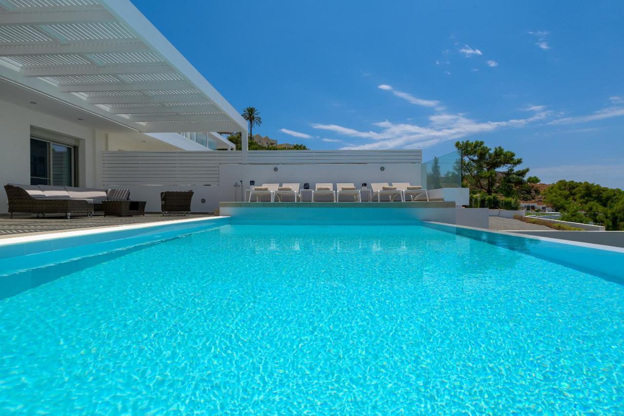Villa Mimosa In Pefkos Líndos Buitenkant foto