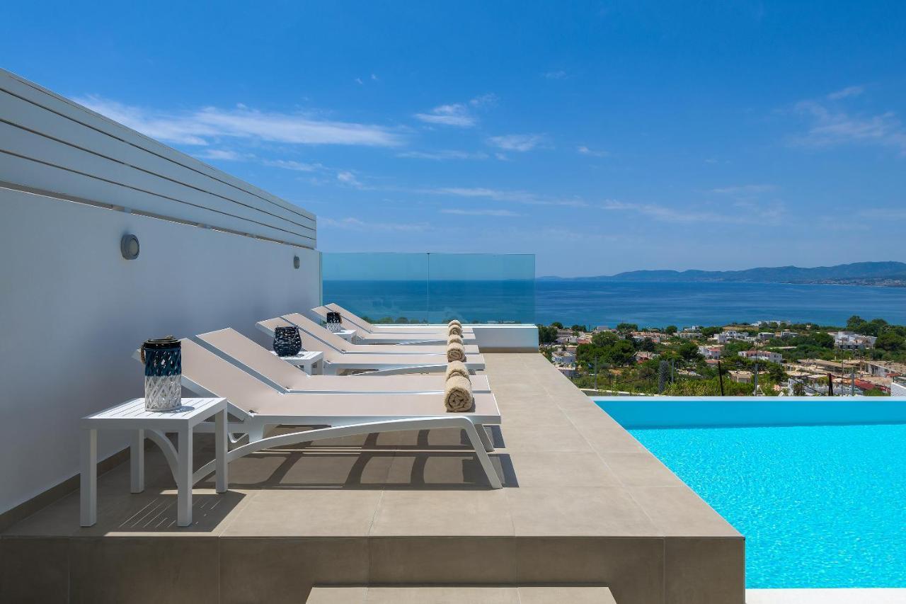 Villa Mimosa In Pefkos Líndos Buitenkant foto
